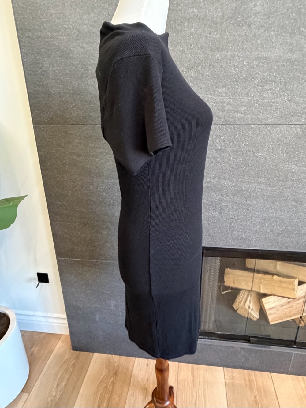 LNA Black Zuki Rib Dress Size Medium - Picture 3 of 9